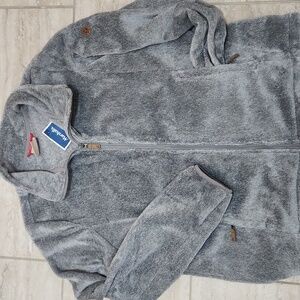 NEW Gerry Fleece Full Zip Jacket Women's Sz Large Gray Silver